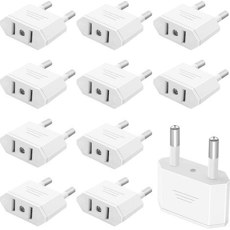 20 pièces Adaptateur Prise USA vers France Europe, Adaptateur Voyage US vers France EU Universel, Adaptateur Prise USA Americaine CN Chine pour Voyage US CN Chine vers EU (1/5)