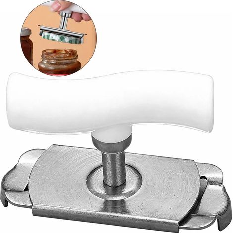 Ensemble de 3 ouvre-boîtes en acier inoxydable, ouvre-bouteilles et ouvre-couvercles manuel pour seniors, ouvre-bocaux et ouvre-couvercles à vis réglable, accessoire de cuisine en acier inoxydable (1/5)