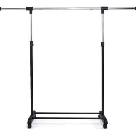 COSTWAY Perchero Colgador Soporte de Ropa Altura Longitud Ajustable Móvil con 4 Ruedas (1/5)