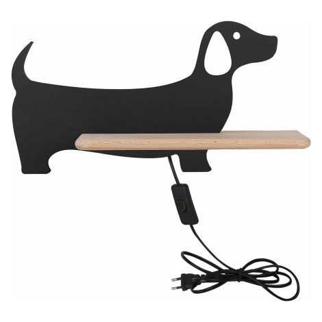 Applique murale Candellux DOG LED 5W 4000K noir bois
