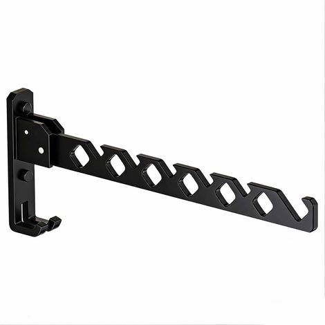 1 Stück Klappbar Kleiderhaken aus Metall, 340 x30 mm Wand Kleiderständer, Faltbarer Kleider Organizer, robuster Kleiderlüfter für Waschküche, Schrank, Schlafzimmer, Inne, Außenbereich (1/5)