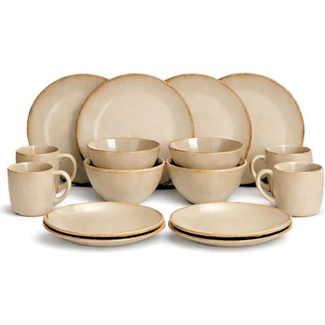 Mica Decorations Service de table Beige H29xl29xL31cm
