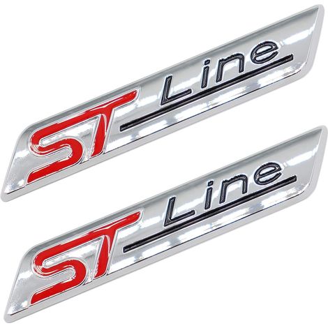 Stück Metall-St-Linien-Aufkleber Auto-Kopf-Emblem Abzeichen Chrom-Aufkleber