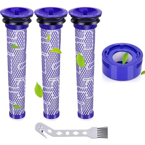 4 Pack Vakuumfilter Kits für Dyson V8 V7 Absolute Animal Motorkopf,Ersatzteile Nr. 965661-01 und 967478-01