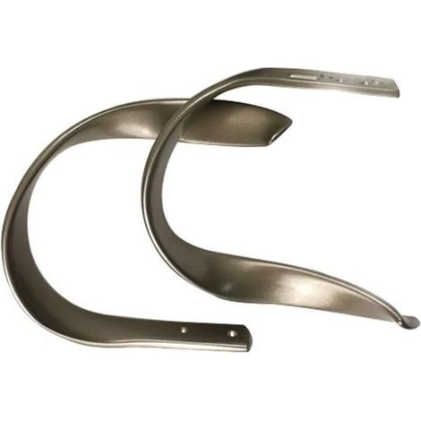 2 soportes de aleación de aluminio para cortinas decorativas (gris) (1/3)