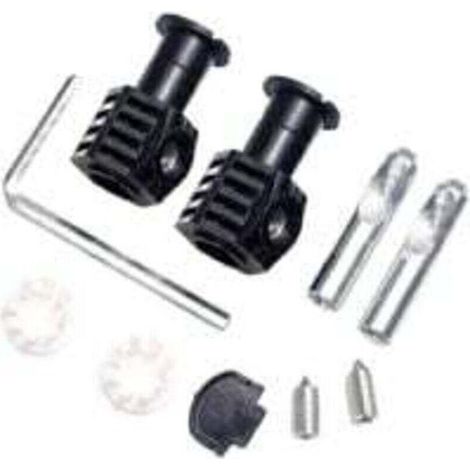 Boulons de réservoir de toilettes – Kit de fixation en acier plaqué zinc noir – Pour toilettes suspendues au mur – Installation facile (1/4)