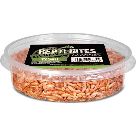 Alimento Terrario para reptiles y anfibios, gammarus deshidratado, proteína 125 ml (1/5)
