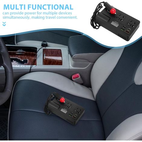 Inverter per auto, inverter per auto, inverter di potenza, adattatore per presa auto, adattatore per auto ABS (1/4)