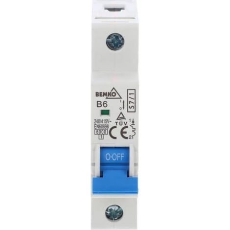 Leistungsschutzschalter Bemko a00-s7-1p-b06 6 A 6 kA