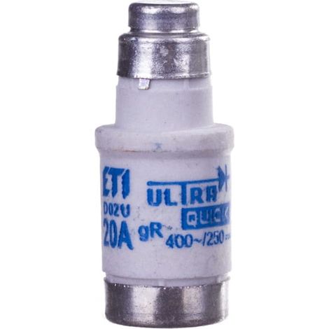 INSERT DE FUSIBLE D02 20 A GR 400 V AC/250 V CC D02UQ20A 004312001 ETI-POLAM 5904722914636