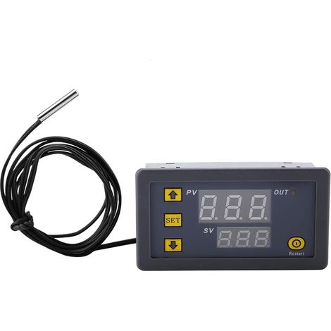 12 V 20 A W3230 Minuterie Numérique LCD Régulateur de Température Numérique Thermostat Mètre 12 V 24 V 220 V Thermostat Numérique Thermostat Commutateur(12V red and blue display) (1/5)