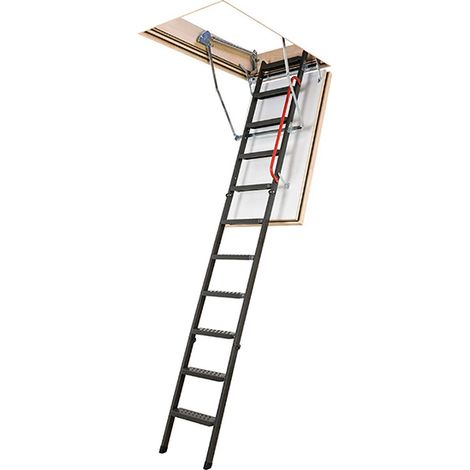 Bodentreppe 2,80m mit Brandschutz 60 min - Deckenöffnung 70x140cm - LMF60/70140-280 (1/4)