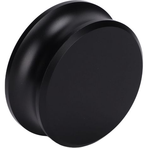 Plattenspieler-Gewichtsstabilisator, Aluminium, schwarz, mit Plattenspielerklemme. (1/5)