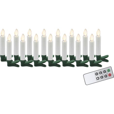 Mömax Christbaumkerze Christina Weiß, 16-teilig (1/2)