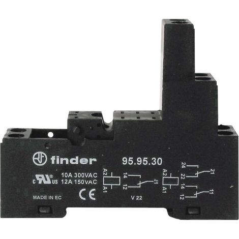 Finder 95.83.30 Zoccolo per relè Adatto per serie (Relè): Finder Serie 40 Finder 40.31 (L x L x A) 75 x 15.5 x 42.7 mm