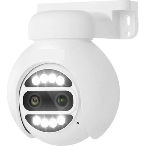 Caméra de sécurité à Domicile Caméra dôme IP PTZ 8MP 4K, Zoom 8X, POE, Audio bidirectionnel, sécurité extérieure, H.265, étanche, Inclinaison panoramique, Fente for Carte SD(8MP NO SD Card) (1/5)