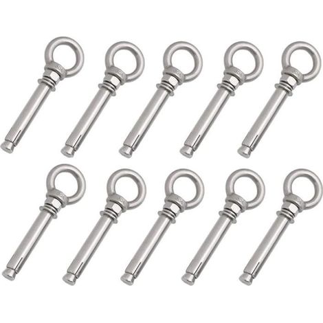 Boulons d'ancrage d'expansion - Inox - M6x60mm - Lot de 10 - Résistant à la rouille - Facile à installer (1/4)