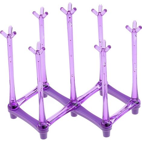 Égouttoir À Bouteilles Pliable - Support De Séchage Pour Verres Et Cuillères - Design Extensible Gain De Place - Rangement Cuisine - 1 Pièce (1/2)