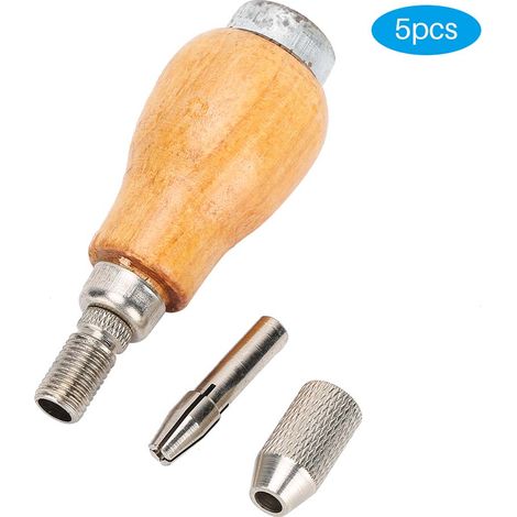 Lot de 5 limes en bois à prise confortable avec têtes interchangeables, accessoires de réparation de bijoux (1/5)