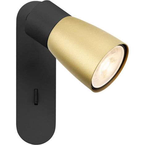 Applique et plafonnier PURI 2.0 Dome interrupteur carré 6W GU10 noir/or - SLV - 1008305