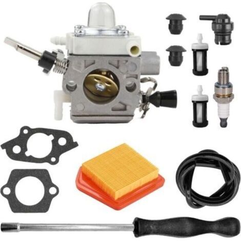 Kit de carburador 4147-120-0625 para FS240 FS240C FS240R FS240RC FS260C FS260R FS360C FS410C con filtro de aire 41471410300 con filtro de aire y bujía, retén de aceite y manguera (1/4)