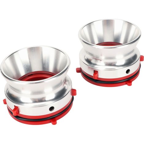 1 Paire d'adaptateurs de moyeu NAB en aluminium poli professionnel, ouvre-bande à bobine pour Studer, ReVox, Akai, Teac, argenté (1/5)