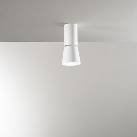 Kone faretto in alluminio bianco con rotazione e inclinazione LED 10W 3000K CRI90 220-240V 50/60Hz 900Lm d.7cm (1/3)