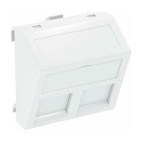 OBO Bettermann Supporto per tecnologia dati per 2 moduli di connessione tipo RM 45x45mm policarbonato bianco puro RAL 9010, 6119298
