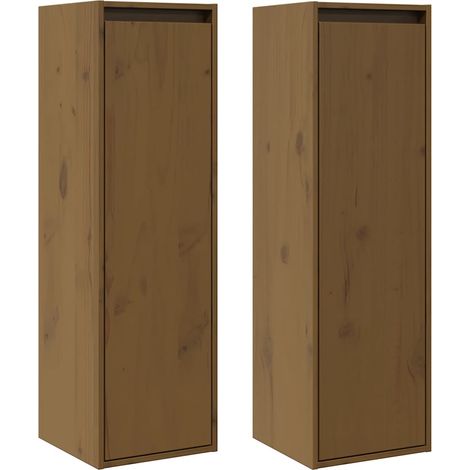 Maison Exclusive - Pensili ambra 2 pz 30x30x100 cm in Legno Massello di Pino