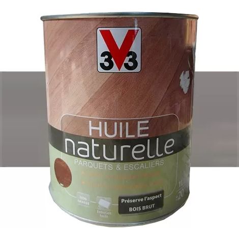 V33 – Huile naturelle pour parquets et escaliers 2,5 L – Aspect mat – Protection bois contre agressions quotidiennes (1/2)