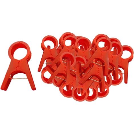 Clips pour Plantes Ajustant les Supports de Plantes de Jardin Réutilisables pour Soutenir les Tiges de Fleurs, Vignes, Légumes Grimpants Rouges (1/5)