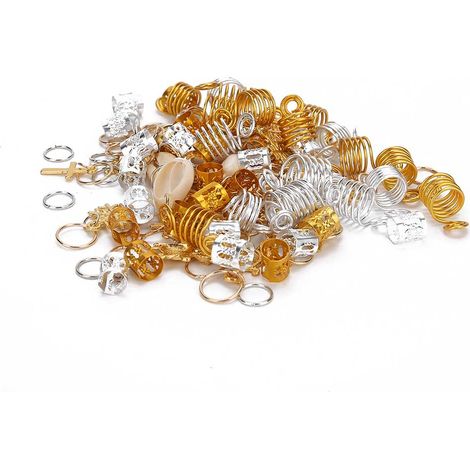120 anneaux pour tresses et dreadlocks, accessoires de coiffure tendance