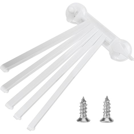 Porte-serviettes robuste et durable - Porte-serviettes ventouse renforc avec 5 bras rotatifs indpendants pour la cuisine la maison. (1/5)