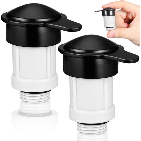 Lot de 2 soupapes de buse d'air pour piscine - Buse d'entrée - Kit de pièces de rechange - Adaptateur de raccord compatible avec piscine hors sol (1/5)