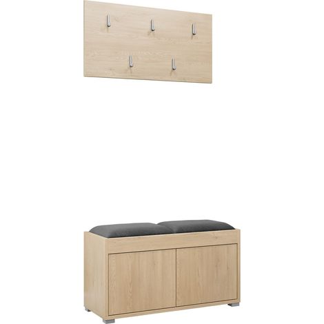 Conjunto para recibidor Comfivo Tutela, Manila 16, 0x0x0cm, Aglomerado laminado, Tapiz, Montada en la pared, Colocada