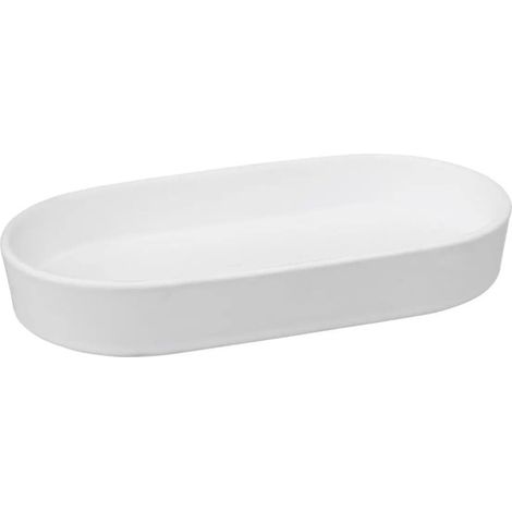 Plateau de Salle de Bain "Cocon" 19cm Blanc Coton