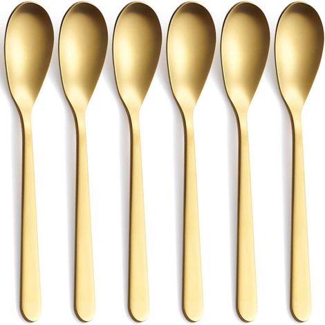 Cuillère À Café - En Acier Inoxydable 304 - 9 Cm - Pour Espresso Cappuccino Et Dessert - Lot De 6 (1/5)