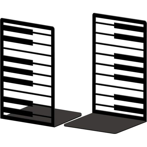 Lot de 2 Serre-Livres Métal Touches De Piano Décoratif (1/5)