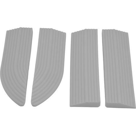 Rampe d'accès universelle pour robot aspirateur, seuil incliné antidérapant gris - 4 barres de seuil modulables, adaptable à robot, trottinette électrique, fauteuil roulant (1/5)