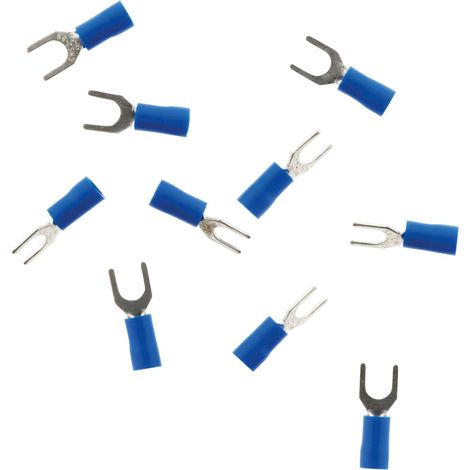 10 Klemmen Blau Gabeln 5 mm
