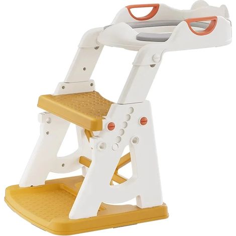 Riduttore per vasino, altezza regolabile, design antiscivolo, giallo (1/2)