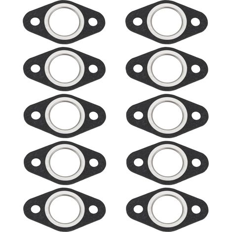 Lot de 10 Joints de Collecteur D'échappement 25 Mm ID Silencieux Joint de Réduction du Bruit Compatible avec Les Scooters 2 Temps 50 CC Motos Compatible avec Booster