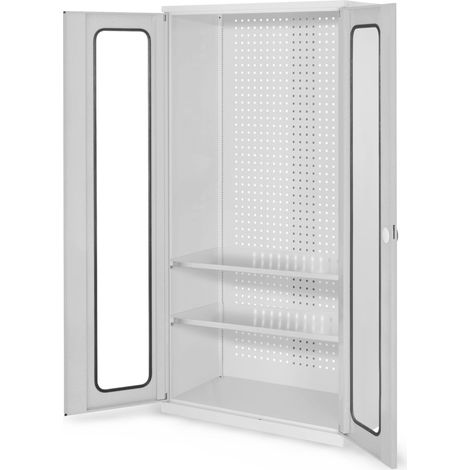 Kappes ®RasterPlan Werkzeugschrank 1950x1000m Modell 5 Tiefe 500mm Sichtfenstertüren lichtgrau