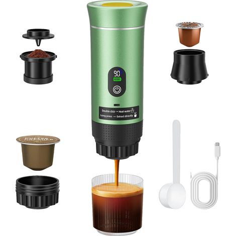 Máquina de espresso portátil, opciones de preparación versátiles, calentamiento rápido, A (1/2)