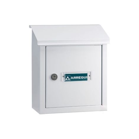 ARREGUI V4091 Durchwurfbriefkasten aus Verzinktem Stahl, Mauerdurchwurf Briefkasten in Größe S (DIN A5), Durchwurfkasten zum Kombinieren mit Einwurfblende / Briefschlitz Klappe, Weiß