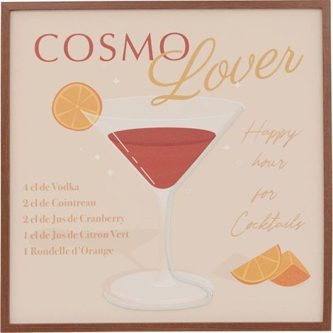 Toile Cadre Néon "Crush" 48x48cm Beige (1/5)