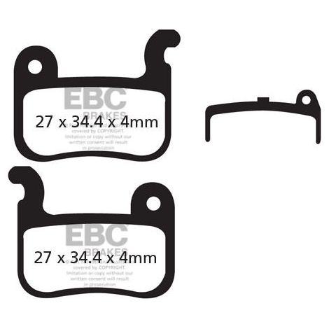 CFA370 - Pastillas de freno para bicicleta EBC Brakes (orgánicas) (1/2)