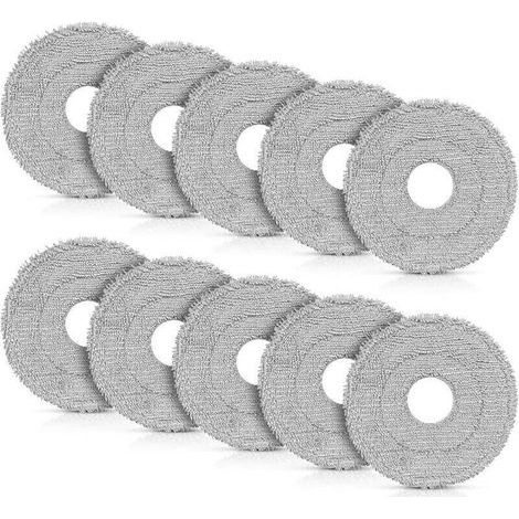 Lot de 10 Serpillière pour Robot Aspirateur Dreame L10s Ultra Gen 2 / Mova E30 Ultra / L10s Pro Ultra / X40 Ultra / X40 Master/L40 Ultra/X50 Ultra Complete, Accessoires Tampons de Nettoyage Microfibre (1/5)