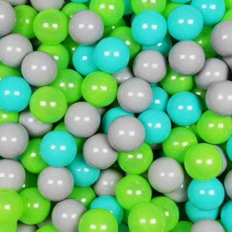 Balles De Piscine - 150 Pièces - Couleurs Assorties Gris Turquoise Bleu Vert - Pour Jeux Aquatiques Et Trampoline (1/3)
