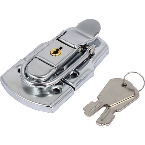 Valise Coffret Bois Metal 76mm de long avec 2 clés (1/3)